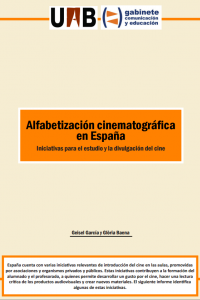 Portada Informe: Iniciativas de Alfabetización cinematográfica en España