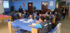 Estudiantes durante un taller de Alfabetización mediática del DCMF